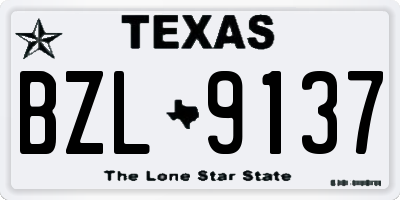 TX license plate BZL9137