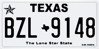 TX license plate BZL9148