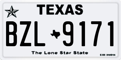 TX license plate BZL9171