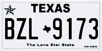 TX license plate BZL9173