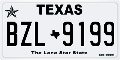 TX license plate BZL9199