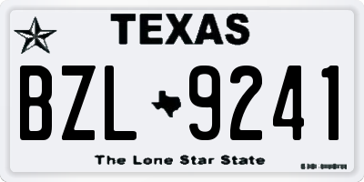 TX license plate BZL9241