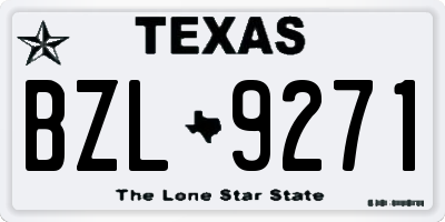 TX license plate BZL9271