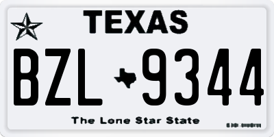 TX license plate BZL9344