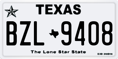 TX license plate BZL9408