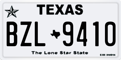 TX license plate BZL9410