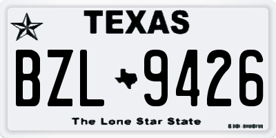TX license plate BZL9426