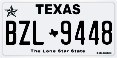 TX license plate BZL9448