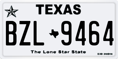 TX license plate BZL9464