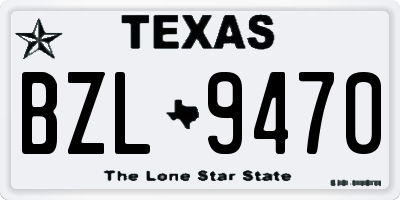 TX license plate BZL9470