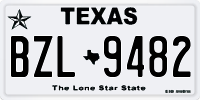 TX license plate BZL9482