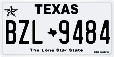 TX license plate BZL9484