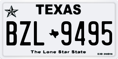 TX license plate BZL9495