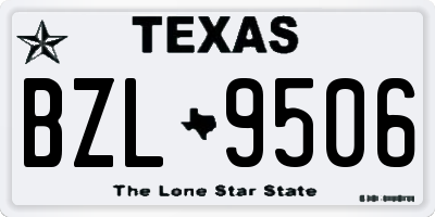 TX license plate BZL9506