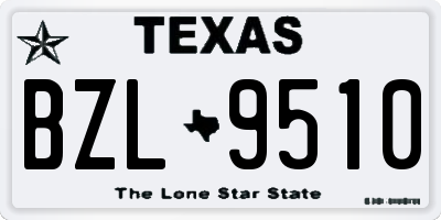 TX license plate BZL9510