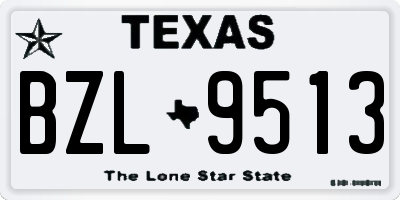 TX license plate BZL9513
