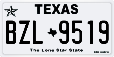TX license plate BZL9519