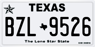 TX license plate BZL9526