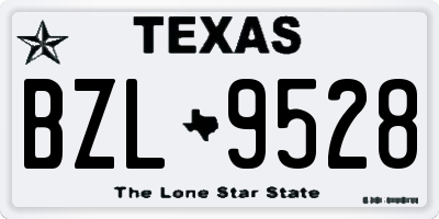 TX license plate BZL9528