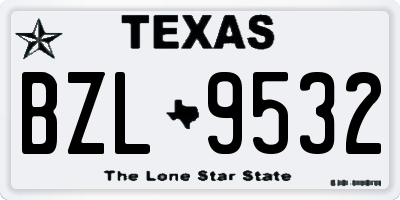 TX license plate BZL9532