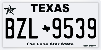 TX license plate BZL9539