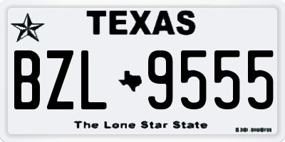 TX license plate BZL9555