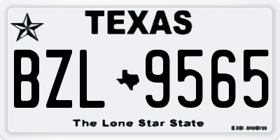 TX license plate BZL9565