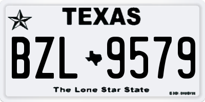 TX license plate BZL9579