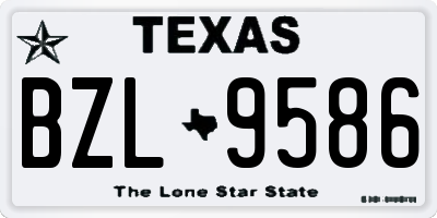 TX license plate BZL9586