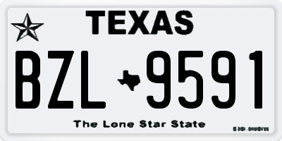 TX license plate BZL9591