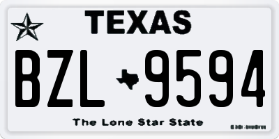 TX license plate BZL9594