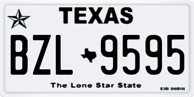 TX license plate BZL9595