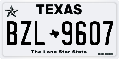 TX license plate BZL9607