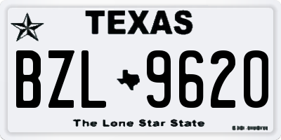 TX license plate BZL9620