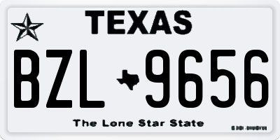 TX license plate BZL9656