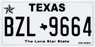 TX license plate BZL9664