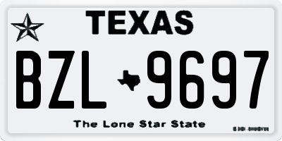 TX license plate BZL9697