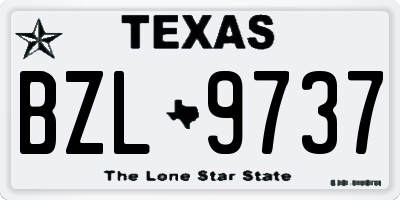 TX license plate BZL9737