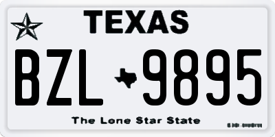 TX license plate BZL9895