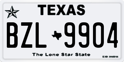 TX license plate BZL9904