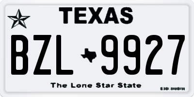 TX license plate BZL9927