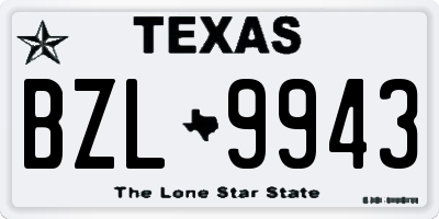 TX license plate BZL9943