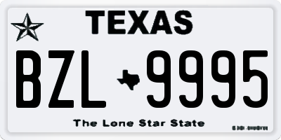 TX license plate BZL9995
