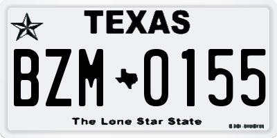TX license plate BZM0155