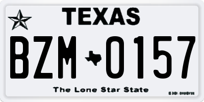 TX license plate BZM0157