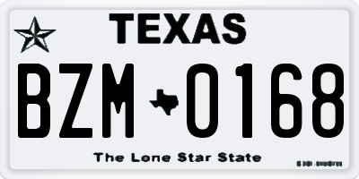 TX license plate BZM0168