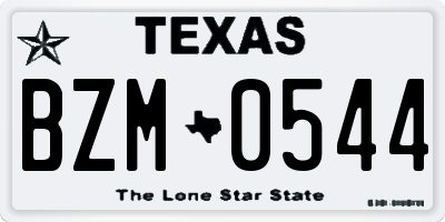 TX license plate BZM0544