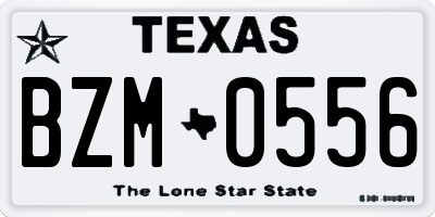 TX license plate BZM0556