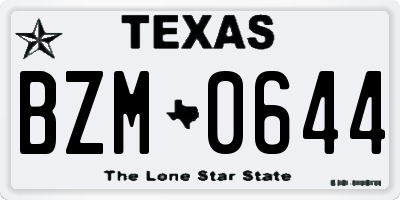 TX license plate BZM0644