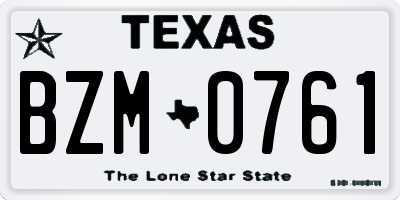 TX license plate BZM0761